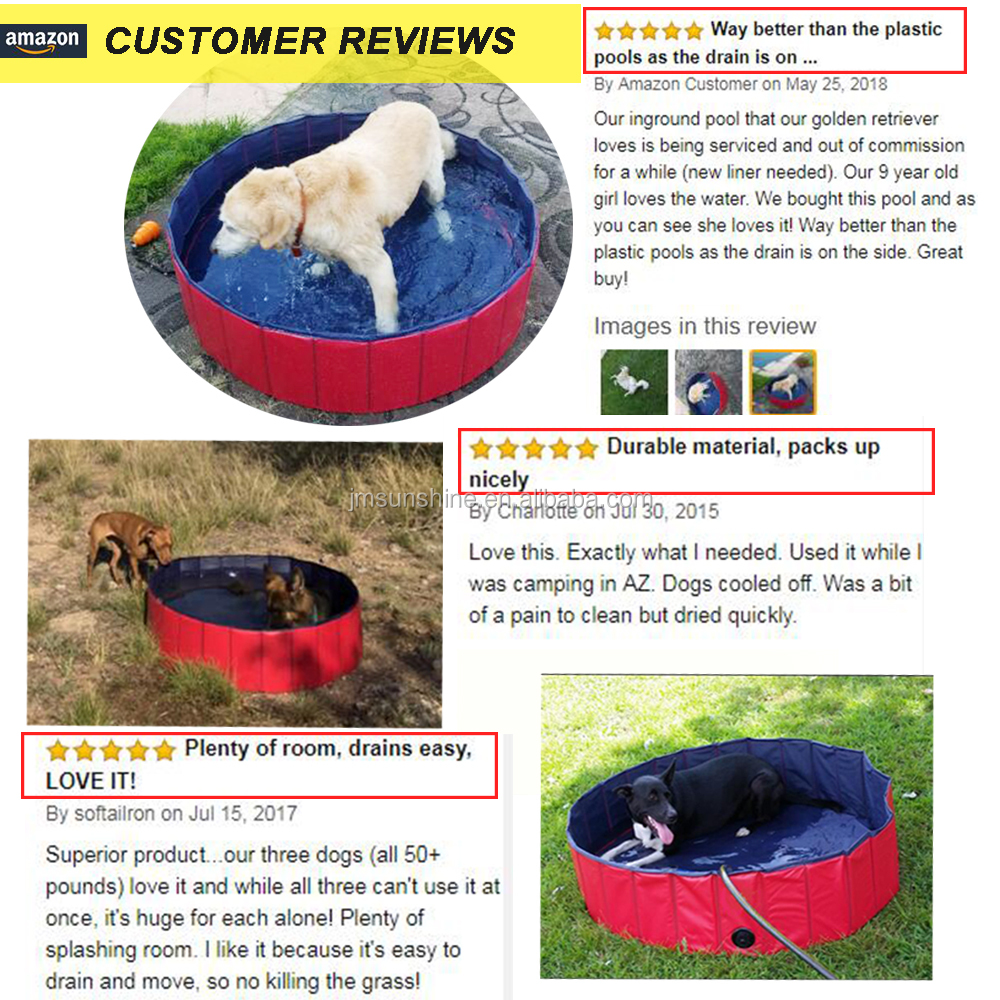 Amazon 120*30 CM PVC Collapsible Pet Swimming Pool