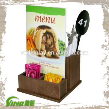 Restaurant Menu, Wooden Menu Holder, Cutlery Holder