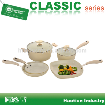 Aluminum Forged Cream Ceramic Coated Cookware