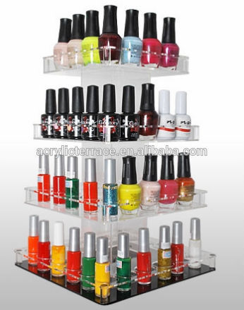 sidewing 4 layers lucite cosmetic nail polish display