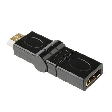 HDMI Adapter, Angle Type, Male to Female, Gold Plated
