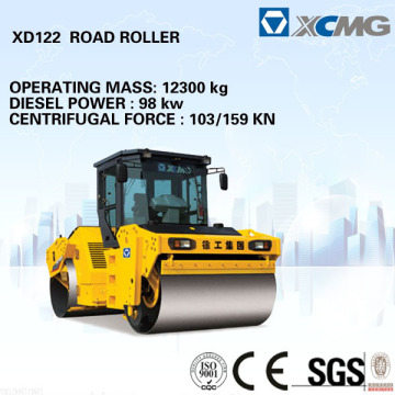 XCMG new road roller XD122 Hudraulic double drum vibratory roller