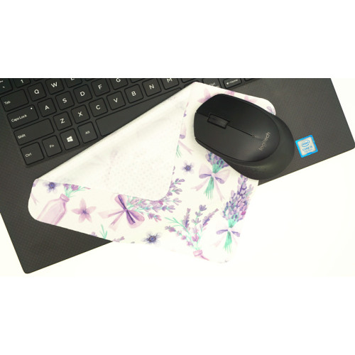 panno in tessuto per mouse pad con puntini in silicone sul retro