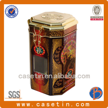 lockable metal tea tin cans	metal tea cans	metal tea containers