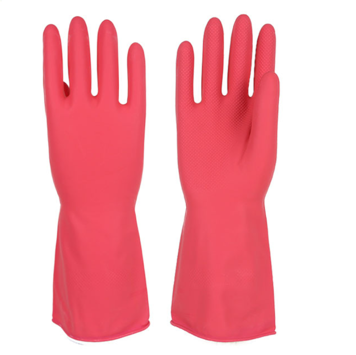 Female durable rubber household gloves waterproof plastic clothes Dishwashing gloves home kitchen cleaning housework gloves