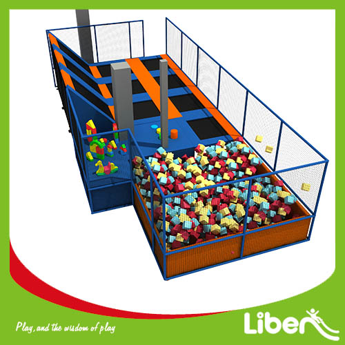 large indoor foam pit trampoline park