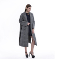 Fashion striped cashmere overcoat