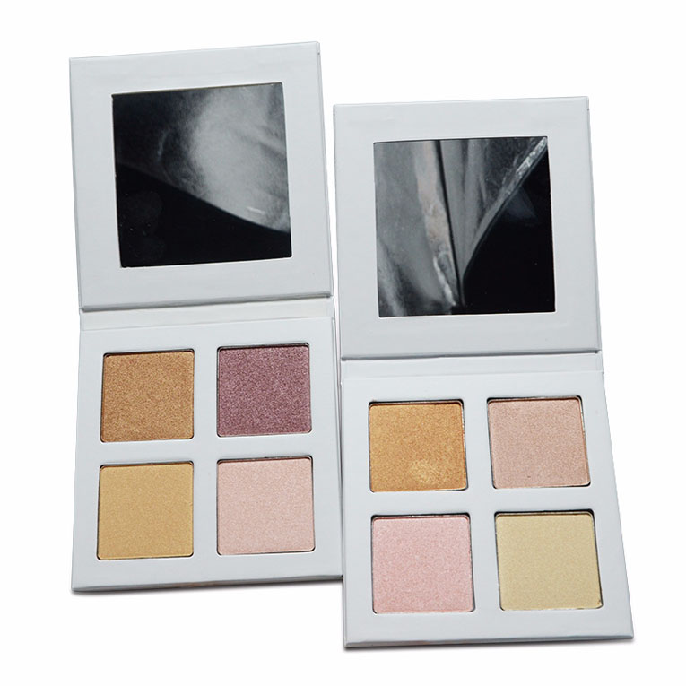 4 color Highlighter OEM ODM wholesale Private label makeup highlighter Palette your own brand