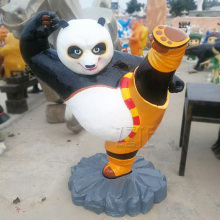 OEM Garden fiberglass movie character statue resin kung fu panda sculpture