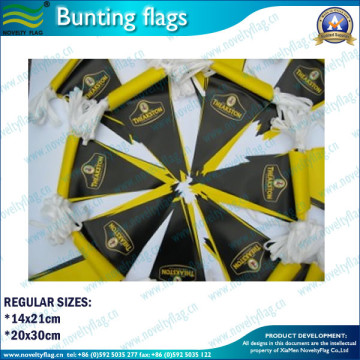 Custom AD Printed PE bunting flags and banners