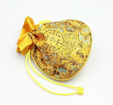 Luxury satin embroidery gift pouch