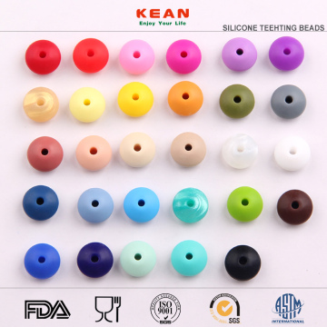 Wholesale baby silicone teething beads necklace / silicone necklace teething