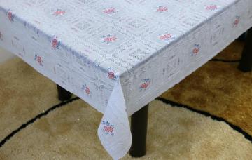 Printed pvc lace tablecloth big size