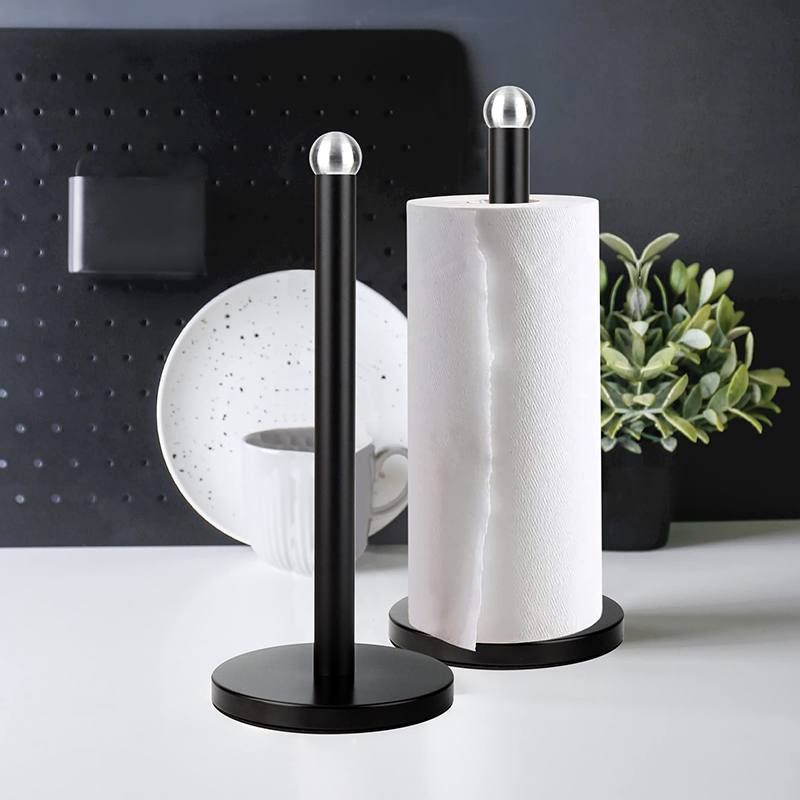 black paper towel holder