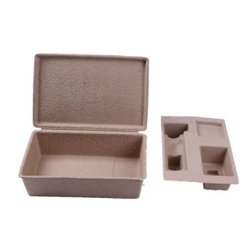 Brown Embossing Sugarcane Bagasse Packaging Cosmetic