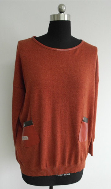 Fashion plain collared pullover sweatshirts