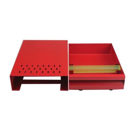 Red CoffeeSeries Coffee Ground Knock Box para armazenamento