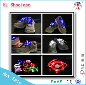 bulk shoelaces/cheap led shoelace/colorful flashing shoelace