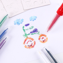 Art Markers Blow Pen Set: Paint Marker Airbrush Draw with Stencil