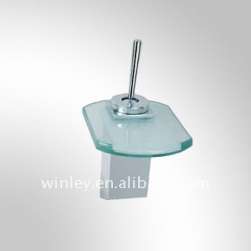 bathroom glass waterfall faucet