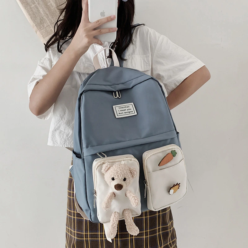 School Bag Woman Campus Middle School Student Junior High School Student Elementary School Student Girl Heart Backpack Backpack