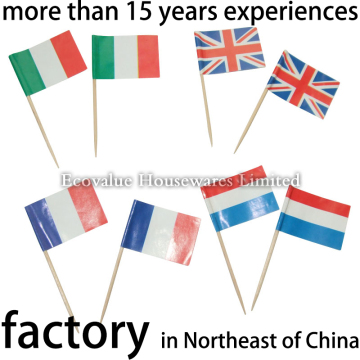 Country Flag Toothpicks, Food Flag Picks