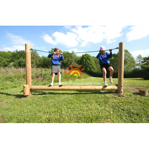 Children's Wooden Roll Rope Balance Park Playground