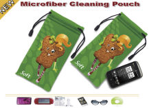 Microfiber Mobile Phone Pouch, Micro-fiber Cleaning Music Player Pouch And Game Console Pouches