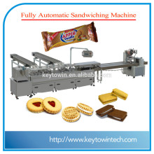 Cream biscuits sandwiching with packing machine