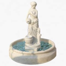Hand carved marble outdoor fountain