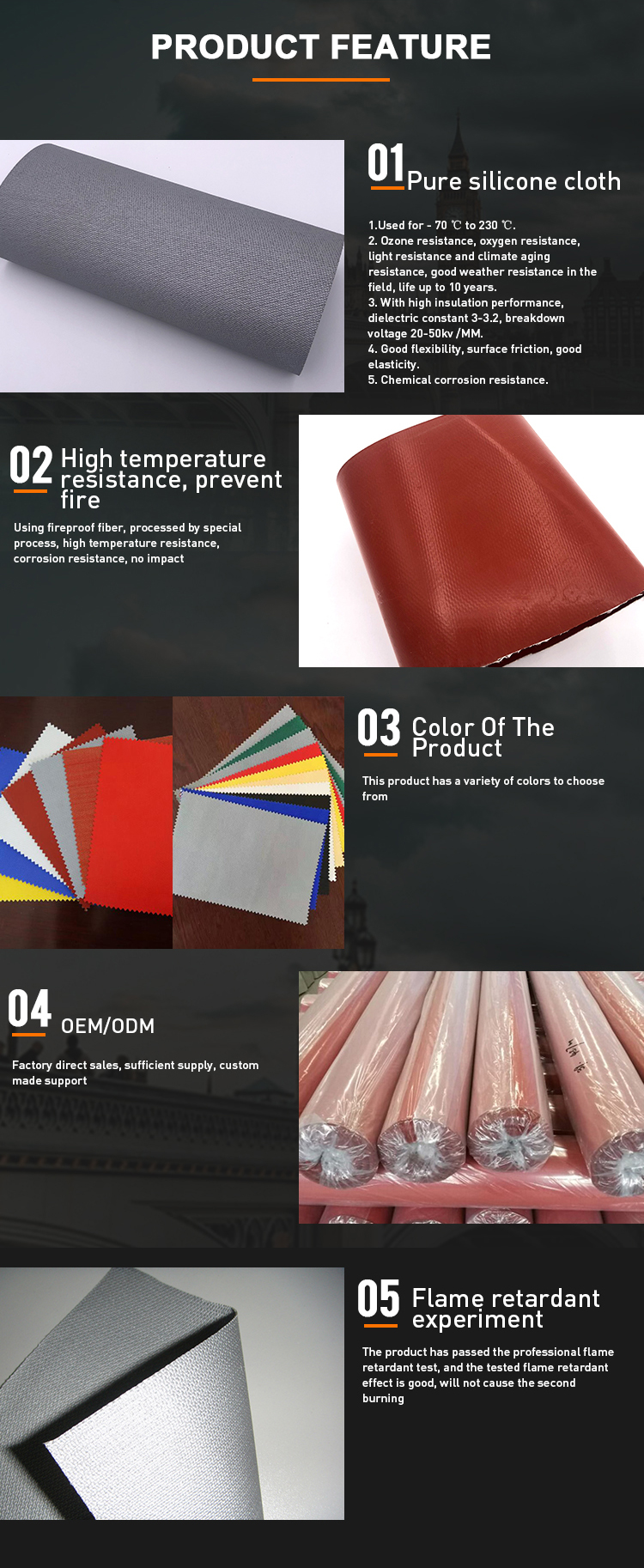 Fire Curtains Rubber Coated Fiberglass Silicone Cloth free sample silicone impregnated fiberglass cloth