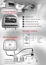 Hd Multimedia Car Headrest Monitors 7" Tft Led Screen
