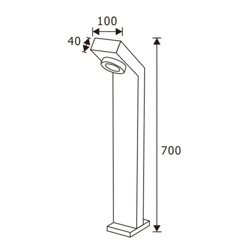 3000K Dimmable CREE Graden LED Bollard LightofBollard Light Black