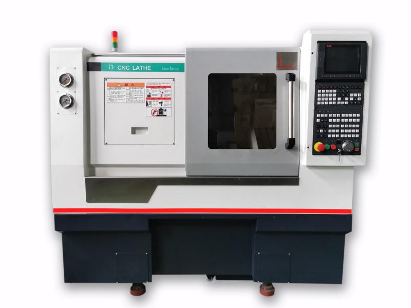 Torno CNC com trilho de guia linear inclinado a tempo