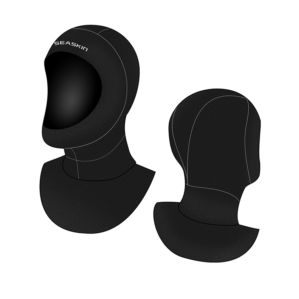 Penutup Kepala Penuh Seaskin Dewasa 5mm Neoprene Hood