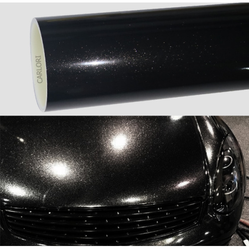 Metallic Diamond Gloss Black Car Wrap Vinyl.