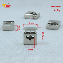 Square Metal Spring Cord Lock Garment Accessories