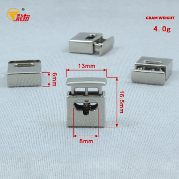 Square Metal Spring Cord Lock Garment Accessories