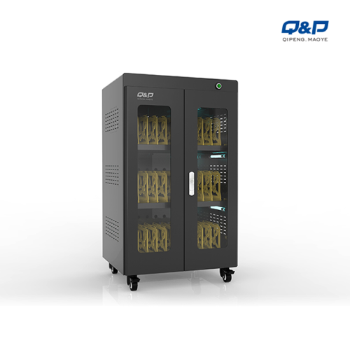 Tablets and Laptop storage charging cart in school