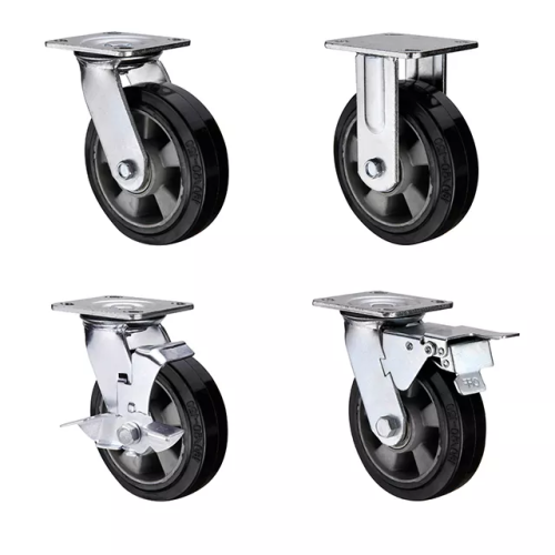 Capacidad de carga de goma de la rueda de 8 pulgadas 410 kg