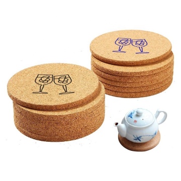 Cork Coasters for Kitchens: Factory Direct Round Pure Cork Table Mats