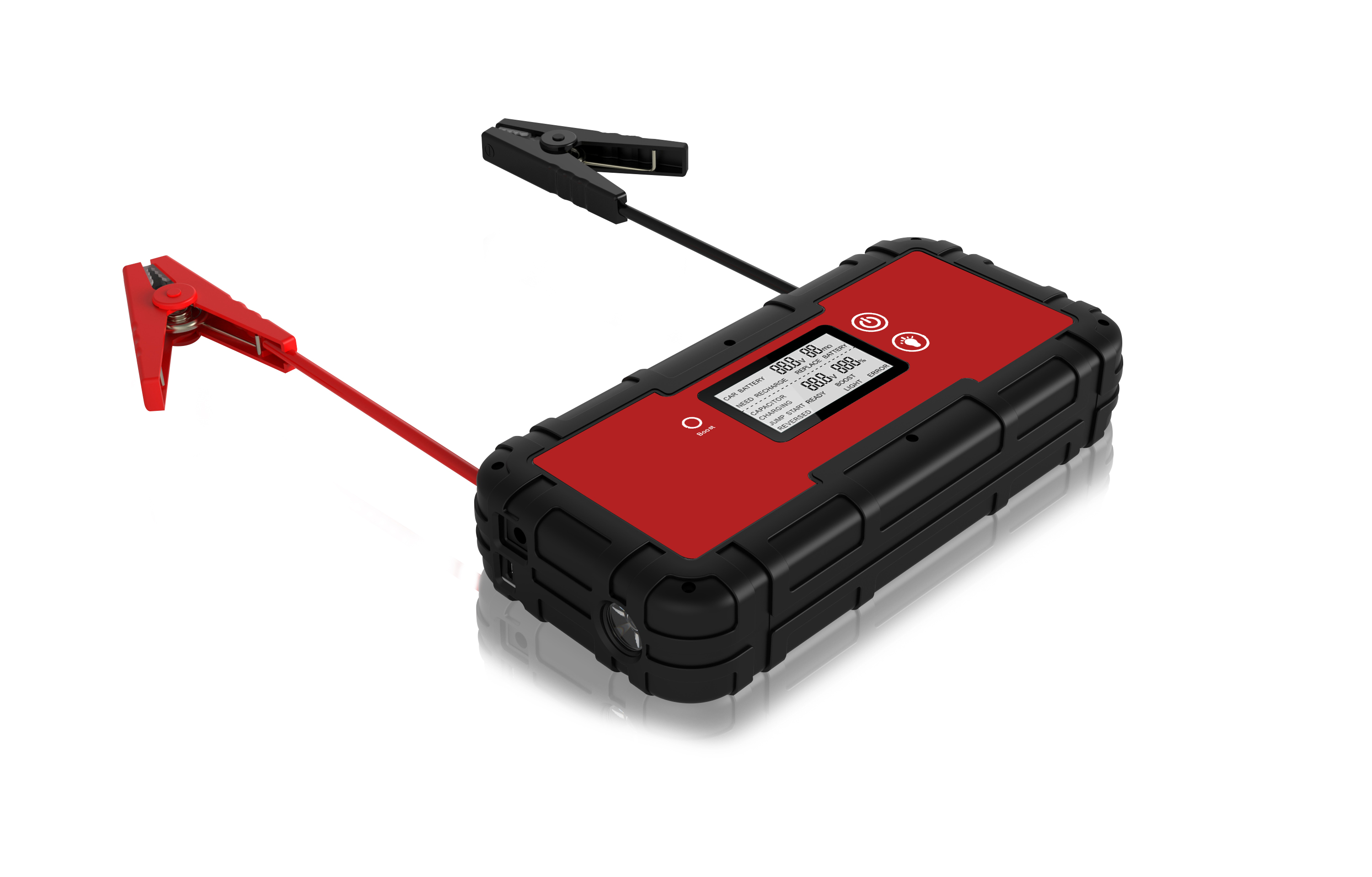 multi-function jump starter with SOS light, mobile phone charge