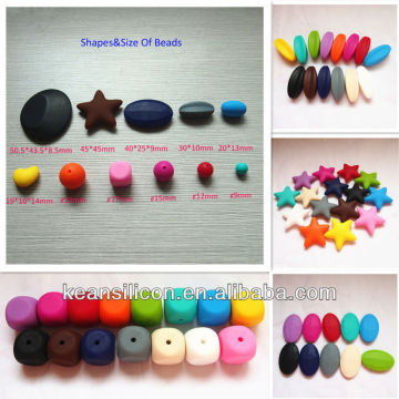 Food Grade Silicone Baby Teether Beads Necklace/Fashions Neck Beads Food Grade Silicone Baby Teether Beads