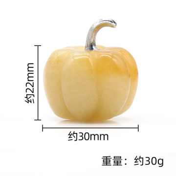 Picasso Stone 1.2Inch Pumpkin Gemstone Crafts for Home office Decoration