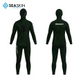 Seaskin Custom Yamamoto 5mm 2 adet Kamuflaj Kapşonlu Neopren Spearfishing Dalış Wetsuit