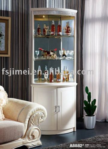 Modern white wine display cabinet