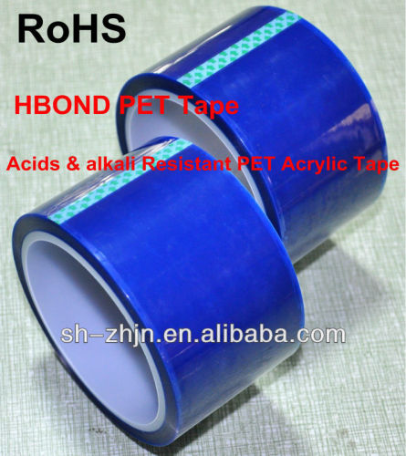 5mils Blue Polyester Silicone Masking Adhesive / PET Heat resistance tape