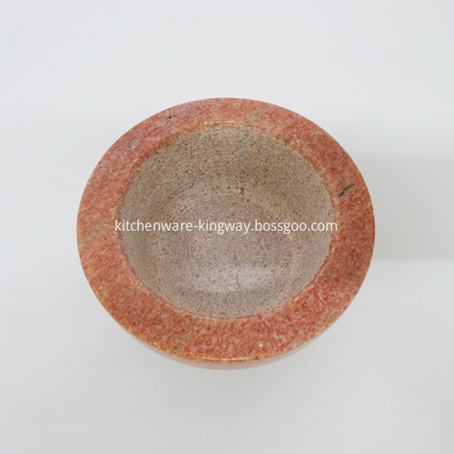 Red Marble Mortar and Pestle Herb Grinder