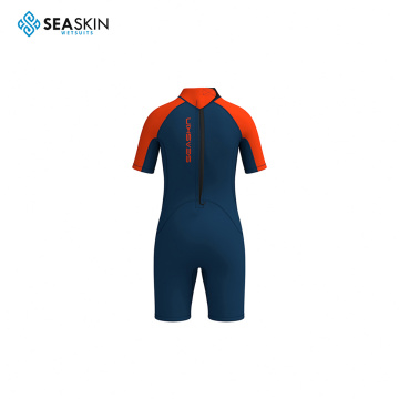 Seaskin Youth Wetsuit One Piece Back Zip Neoprene 2.5mm Swimsuit untuk Kanak -kanak menyelam