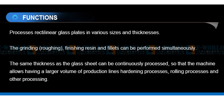 4 Spindles Glass Straight Line Edging Machine